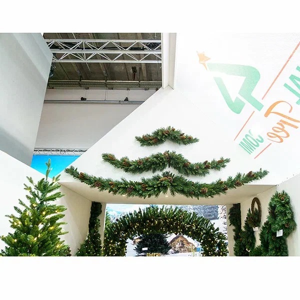 3. Декоративный СВАГ с ШИШКАМИ, хвоя - PVC, 180 см, National Tree Company 31PC6MS-PC3-6MS