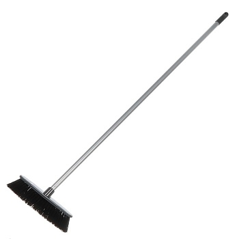 Щетка для пола пластик, 21х7х120 см, с черенком, графит, Bossclean