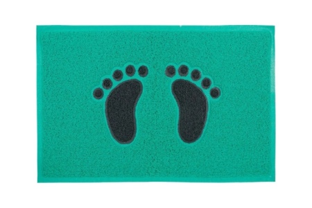 Коврик Лапки (черно-зеленый) 45-75см