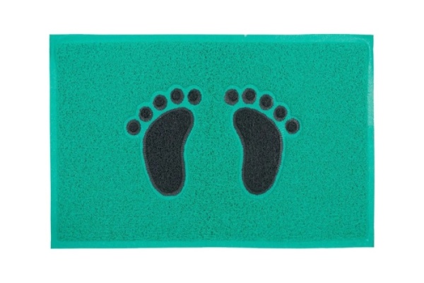 Коврик Лапки (черно-зеленый) 45-75см