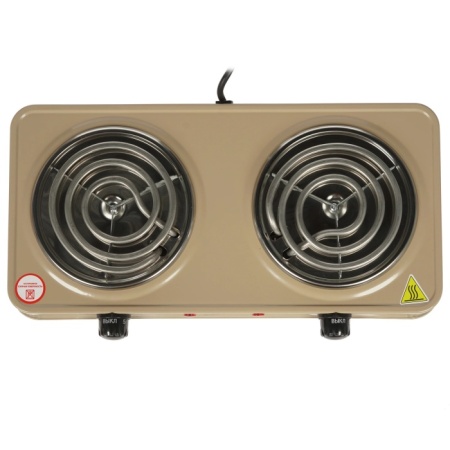 1. Плита электрическая ВАСИЛИСА ВА-902 беж.,2-конф,спираль,1кВт
