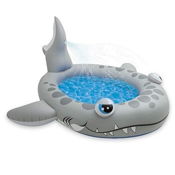 Бассейн INTEX 57433 Акула,229х229х107см,фонтан