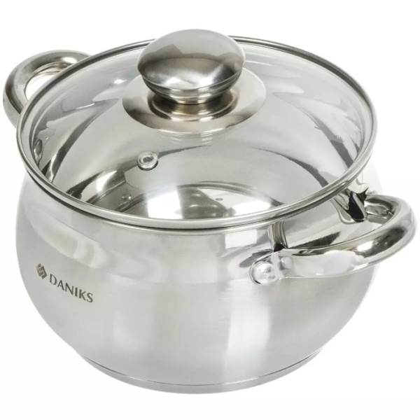 Кастрюля из нержавеющей стали Daniks SD-18, 2,9 л