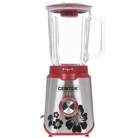 1. Блендер настольный Centek CT-1327 1000Вт, СТЕКЛЯННЫЙ СТАКАН, стальн. корпус, LED, 3 скорости