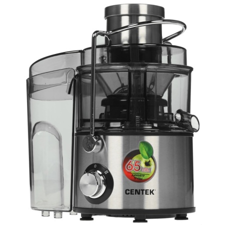 1. Соковыжималка Centek CT-1211 (черный, сталь) 650Вт, 2 скор. + Pulse, стакан  500 мл,