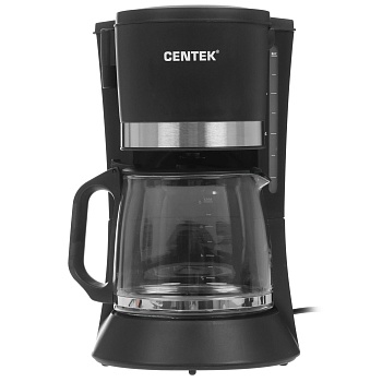 Кофеварка Centek CT-1141 Black капельная 800Вт, 1200мл, противокапельная система,многоразовый фильтр