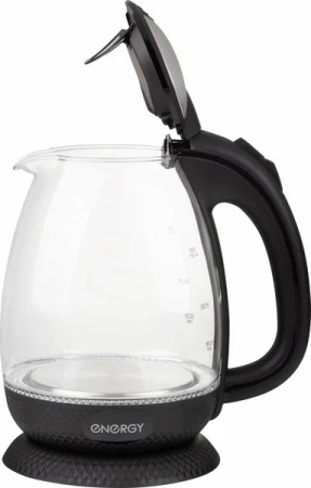 3. Чайник ENERGY E-250 1,7 л,стекло, черный
