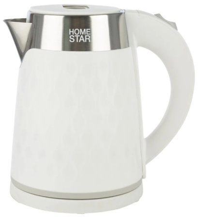 1. Чайник HOMESTAR HS-1021 1,7 л, 1,5кВт, белый, двойной корпус