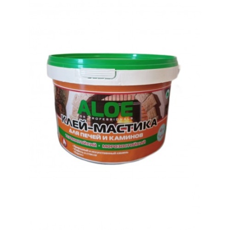 Клей-мастика дпечей и каминов ALOE  1,8кг (термостойкий)