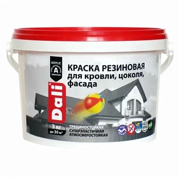 Краска резиновая DALI зеленая 3кг
