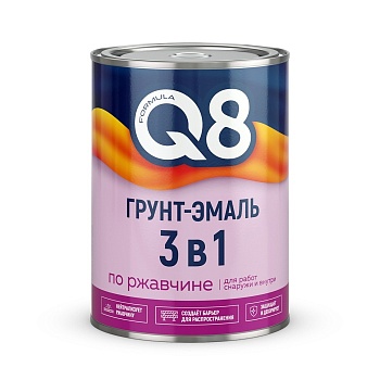 ГРУНТ- ЭМАЛЬ ПО РЖАВЧИНЕ "FORMULA Q8"  ЖЕЛТАЯ  0,9 КГ (14)