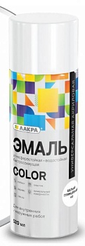 Краска эмаль аэрозольная черная матовая ЛАКРА 520мл