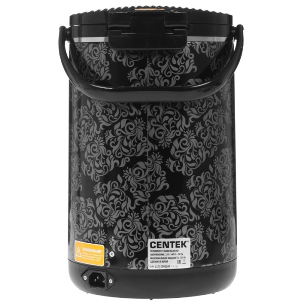 2. Термопот Centek CT-0085 DIAMOND 4.5л, 850Вт, LED-подсветка, большое окно, 2 способа подачи воды