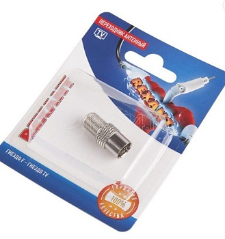 Переходник антенный гнездо F-гнездо TV блист. Rexant 06-0024-A