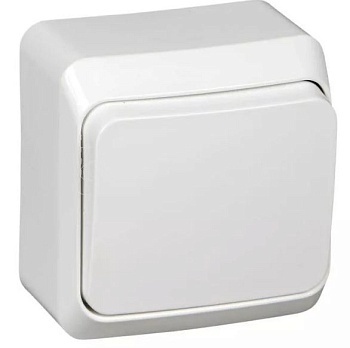 Выключатель 1-кл. ОП Этюд 10А IP20 белый