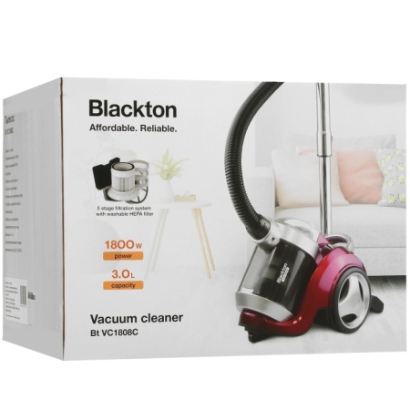 5. Пылесос Blackton Bt VC1808C Красный-Серый